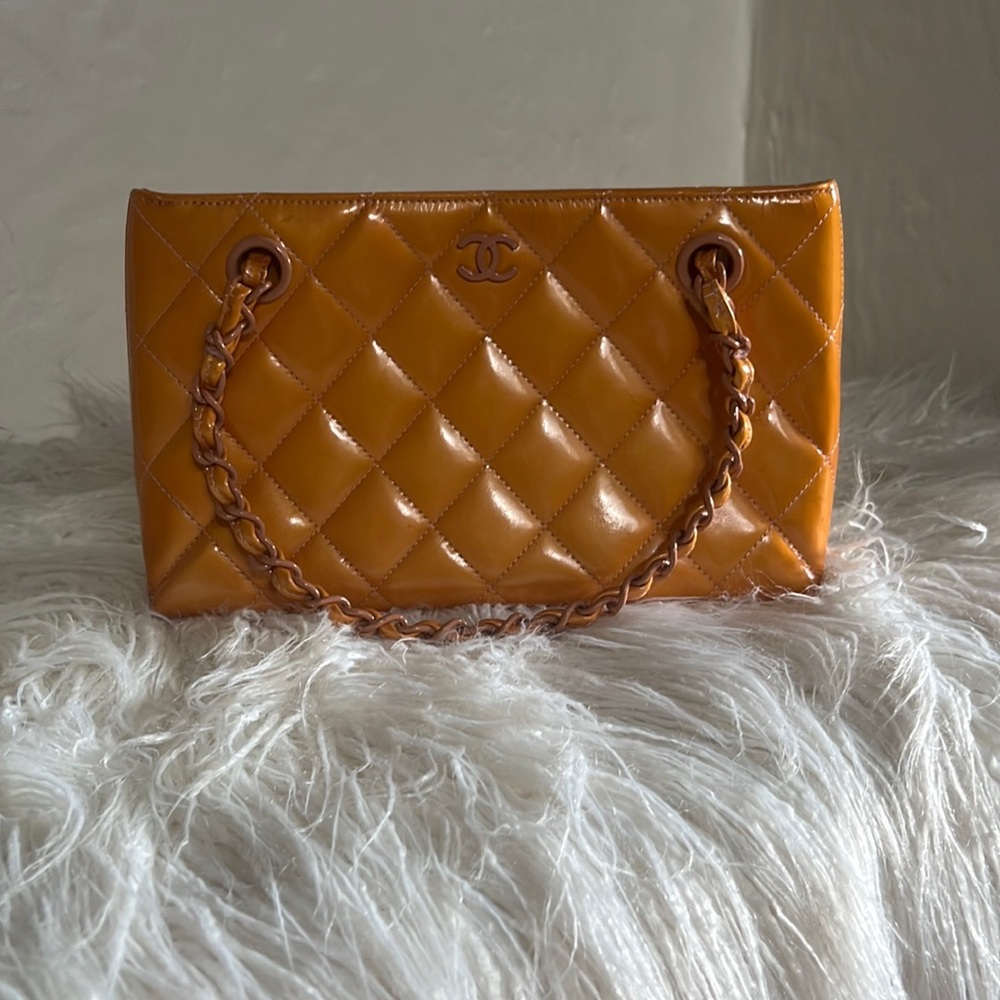 Chanel patent leather tote